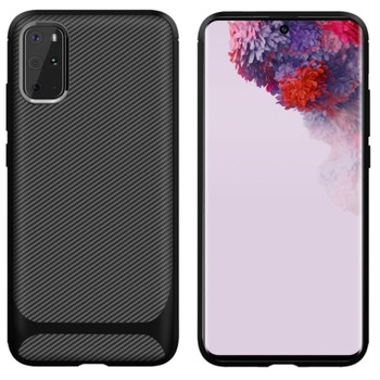 Husa Enkay Carbon Fiber compatibila cu Samsung Galaxy S20 Plus, Black Husa Enkay Carbon Fiber compatibila cu Samsung Galaxy S20 Plus, Black