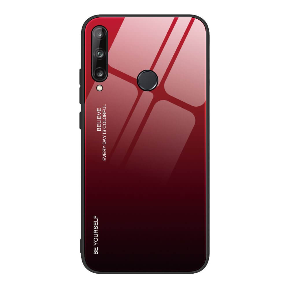 Husa Pentru Huawei P40 Lite E, Gradient Glass Durable, Rosu