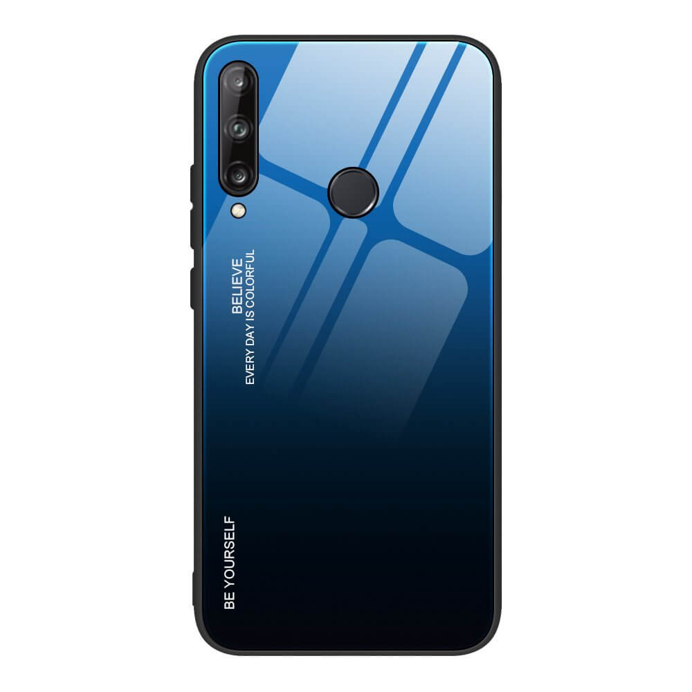 Husa Pentru Huawei P40 Lite E, Gradient Glass Durable, Albastru
