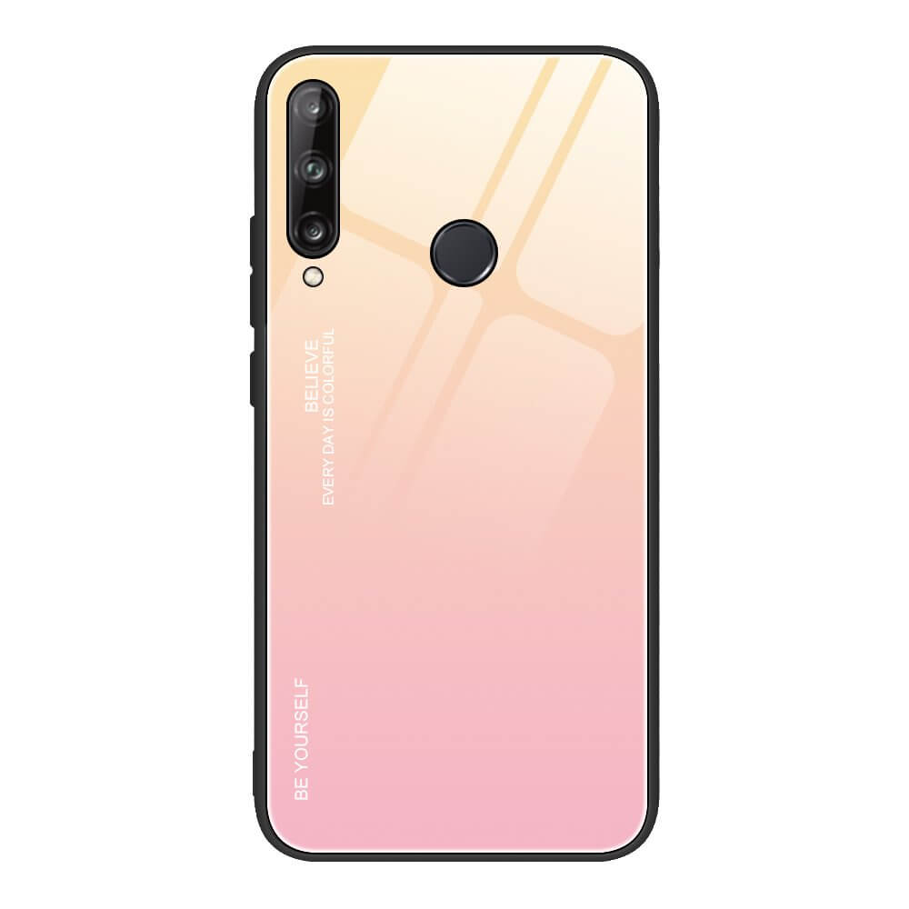 Husa Pentru Huawei P40 Lite E, Gradient Glass Durable, Roz