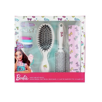 Set coafura Barbie pentru fetite cu 10 piese, Alb-Roz, BBL2145 Set coafura Barbie pentru fetite cu 10 piese, Alb-Roz, BBL2145
