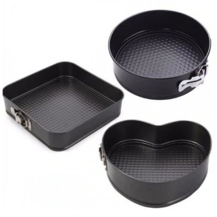 Комплект от 3 форми за торта, Подвижна основа 24 / 26 / 28 см