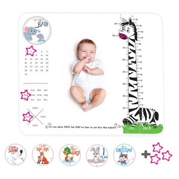 Paturica foto bebelusi Baby Milestone Blanket Long Neck Zebra, 100x120cm, alba, fleece, fina, plus 40 de stickere My First si Funny, vizibile, 15 cm, non toxice, pentru gravide si nou nascuti Paturica foto bebelusi Baby Milestone Blanket Long Neck Zebra, 100x120cm, alba, fleece, fina, plus 40 de stickere My First si Funny, vizibile, 15 cm, non toxice, pentru gravide si nou nascuti