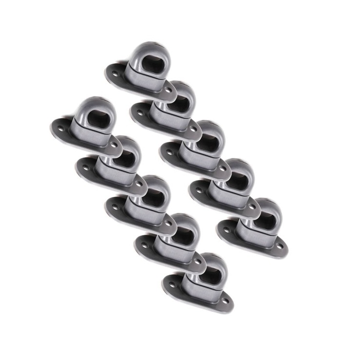 Covertex 10 db, 42 x 22 mm-es ovális csavarzár fűzőlyukakhoz, szürke