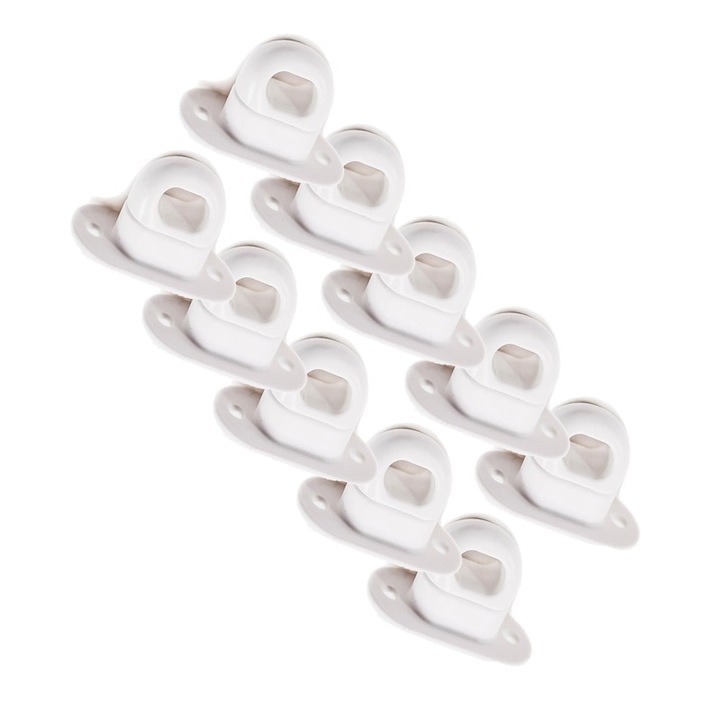 Covertex 10 db, 42 x 22 mm-es ovális csavarzár fűzőlyukakhoz, fehér
