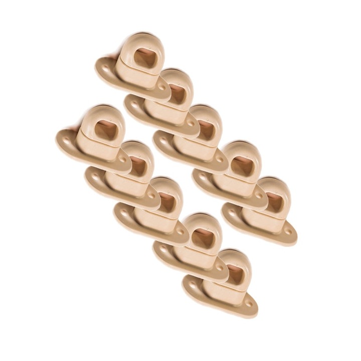 Covertex 10 db, 42 x 22 mm-es ovális csavarzár fűzőlyukakhoz, bézs