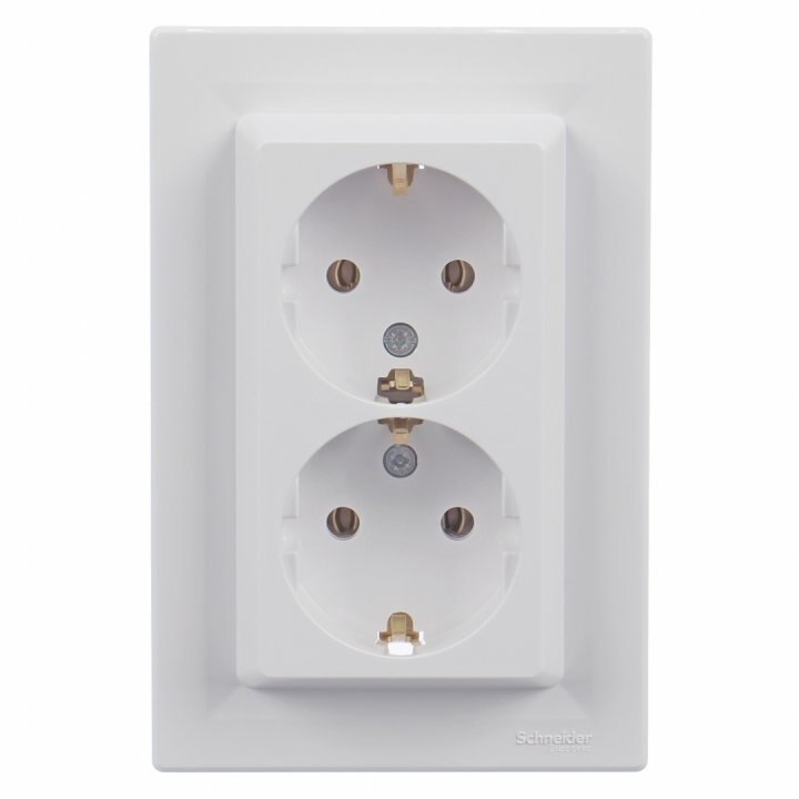 Priza dubla, ingropata, standard, 2p+e, ST, EPH9900121, Asfora, Schneider