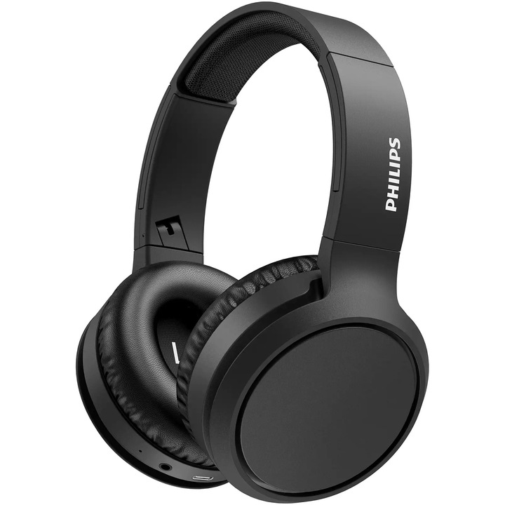 Слушалки over the ear Philips TAH5205BK/00, Bluetooth, Автономия 29 часа, Черен