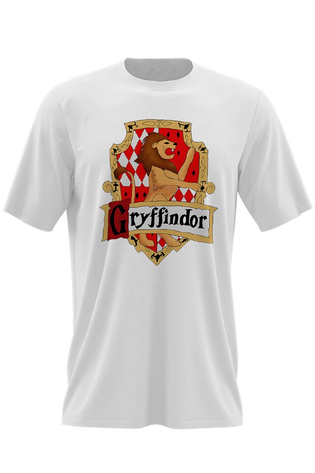 Tricou Alb Adulti Harry Potter Gryffindor