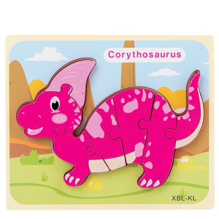 Corythosaurus dinoszaurusz fa puzzle 7 nagy darab