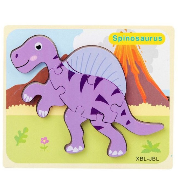 Spinosaurus dinoszaurusz fa puzzle 7 nagy darab