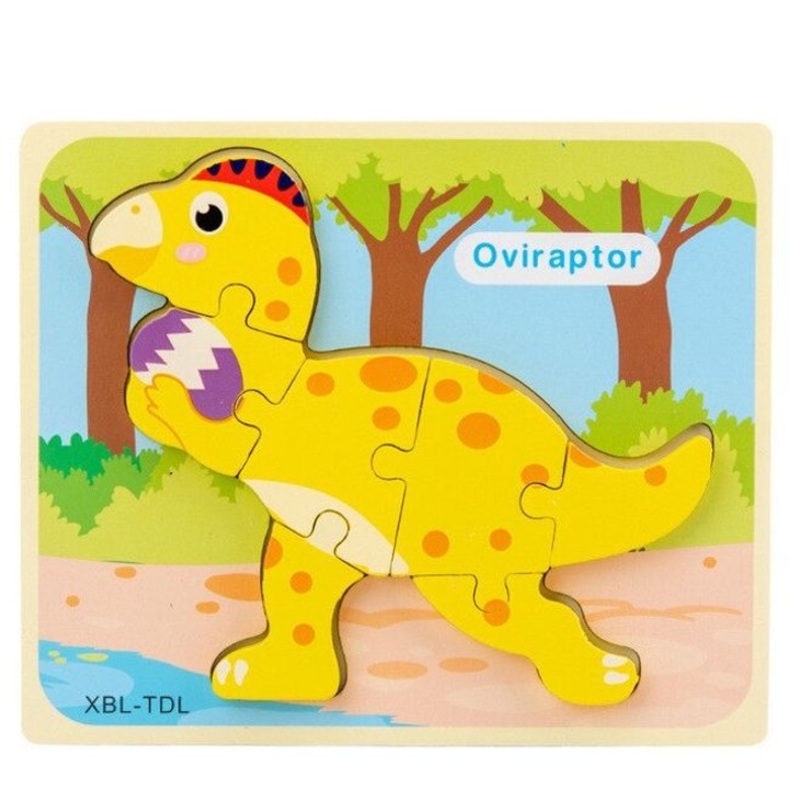 Oviraptor dinoszaurusz fa puzzle 7 nagy darab