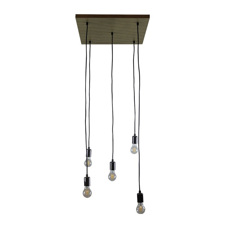 Lustra Cojom Verona, lemn negru 5xE27