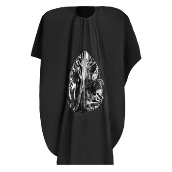 Pelerina de Tuns Profesionala cu Fereastra Transparenta pentru Telefon Mobil, Negru Pelerina de Tuns Profesionala cu Fereastra Transparenta pentru Telefon Mobil, Negru