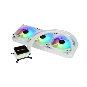Set 3 Coolere Procesor ENERMAX LIQMAX III Snow Edition, RGB 360 All-In-One, CPU Dual Camera Intel / AMD AM4 Suport 350W + TDP, ARGB PWM, 12 cm, Alb Set 3 Coolere Procesor ENERMAX LIQMAX III Snow Edition, RGB 360 All-In-One, CPU Dual Camera Intel / AMD AM4 Suport 350W + TDP, ARGB PWM, 12 cm, Alb