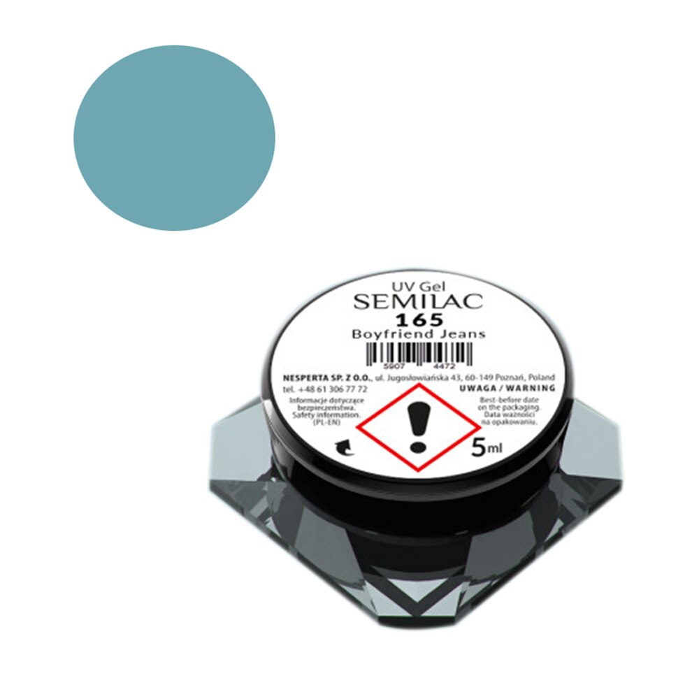Gel UV color pentru unghii Semilac, 5 g, Boyfriend Jeans 165