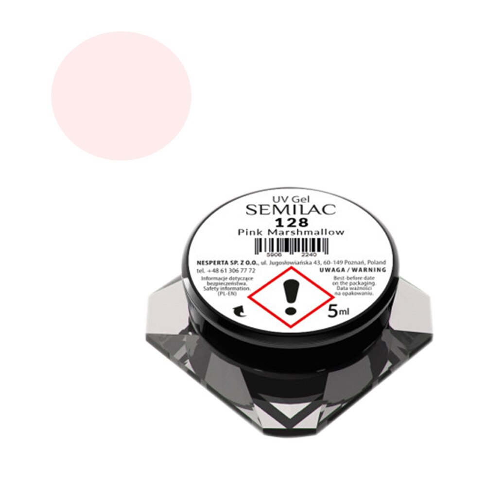 Gel UV color pentru unghii Semilac, 5 g, Pink Marshmallow 128