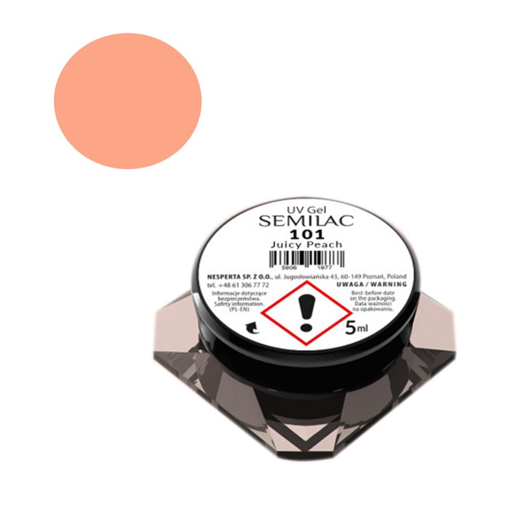 Gel UV color pentru unghii Semilac, 5 g, Juicy Peach 101