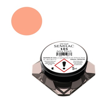 Gel UV color pentru unghii Semilac, 5 g, Juicy Peach 101 Gel UV color pentru unghii Semilac, 5 g, Juicy Peach 101