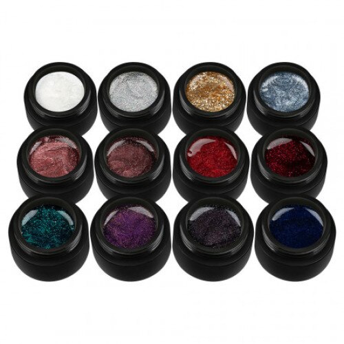 Set 12 Geluri UV Colorate Glitter Treasure Collection
