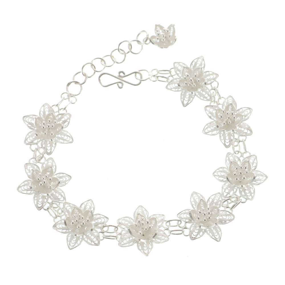 Bratara Argint Lotus Flower