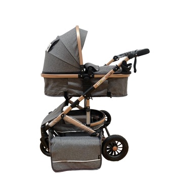 Carucior compact 2 in 1 reversibil, transformabil din landou in parte sport, Gri, Unitoys Carucior compact 2 in 1 reversibil, transformabil din landou in parte sport, Gri, Unitoys