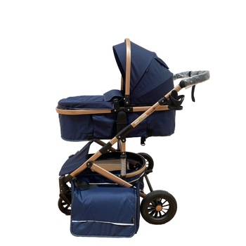 Carucior compact 2 in 1 reversibil, transformabil din landou in parte sport, Albastru, Unitoys Carucior compact 2 in 1 reversibil, transformabil din landou in parte sport, Albastru, Unitoys