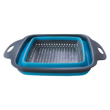 Strecuratoare profesionala pliabila din silicon, spalat fructe, curatat legume,19X28cm,dreptunghiulara Strecuratoare profesionala pliabila din silicon, spalat fructe, curatat legume,19X28cm,dreptunghiulara