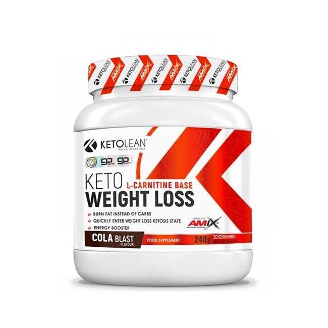 Supliment Alimentar, Amix, Ketolean® Keto Weight Loss cu aroma de Cola, 0.240 Kg