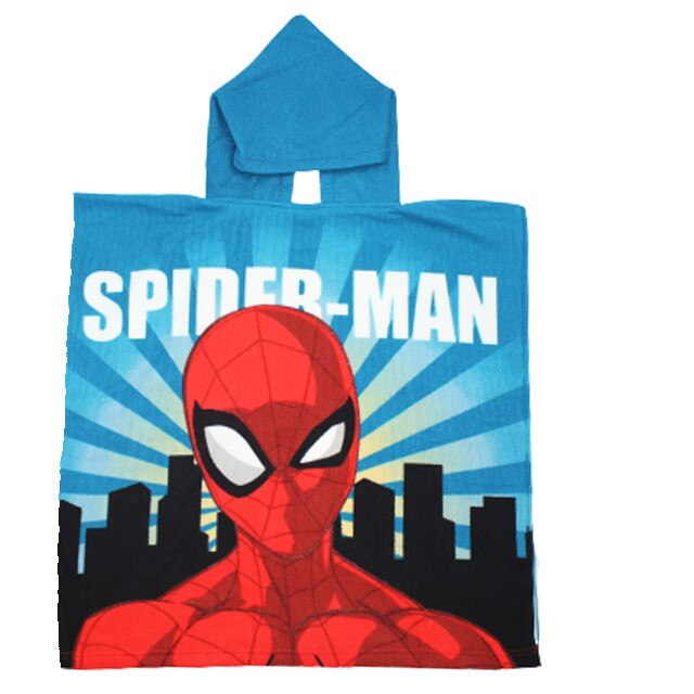 Poncho, Spider Man, New York, albastru, 55 x 110 cm