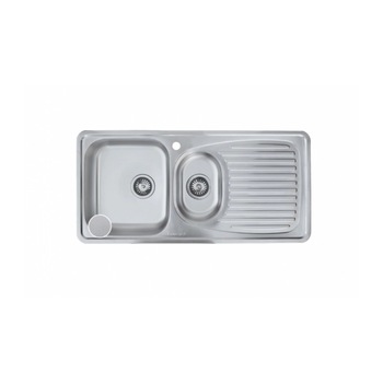 Chiuveta FREDDO SN9011S, blat, 2 cuve 100x50 cm anticalcar, sistem antifonare, sifon inclus, inox, cuva stanga Chiuveta FREDDO SN9011S, blat, 2 cuve 100x50 cm anticalcar, sistem antifonare, sifon inclus, inox, cuva stanga