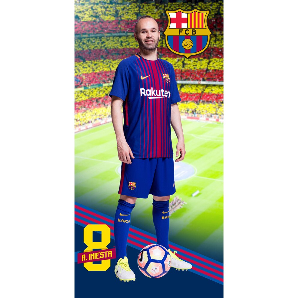 Prosop bumbac Iniesta Barcelona 140x70 cm FCB172077-R
