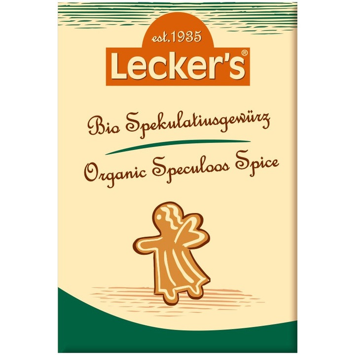 Condiment bio pentru biscuiti de craciun (Spekulatius), 16 g, Lecker`s