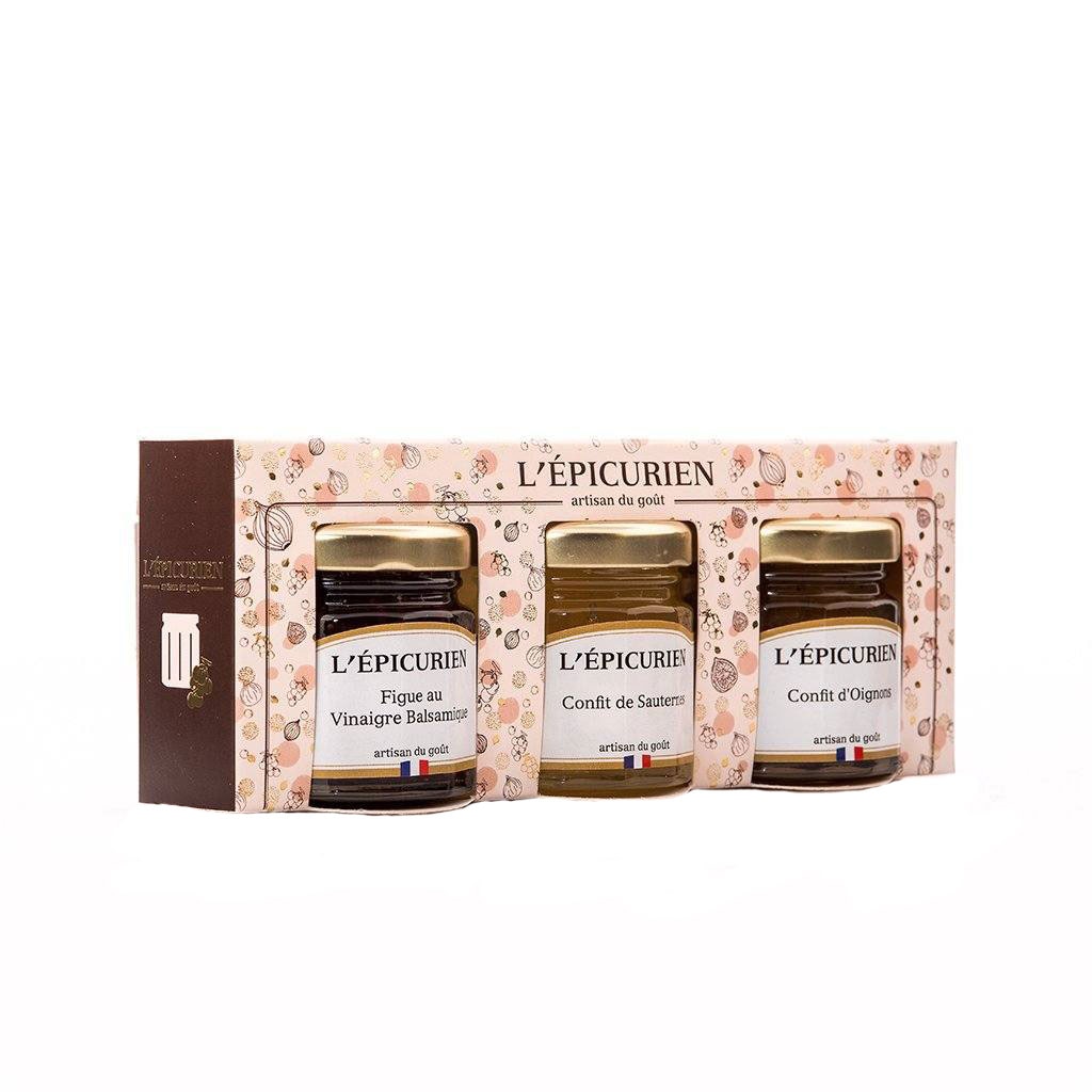 Set Cadou Foie Gras et Compagnie 3 borcane (1*40g 2*45g) L'Epicurien