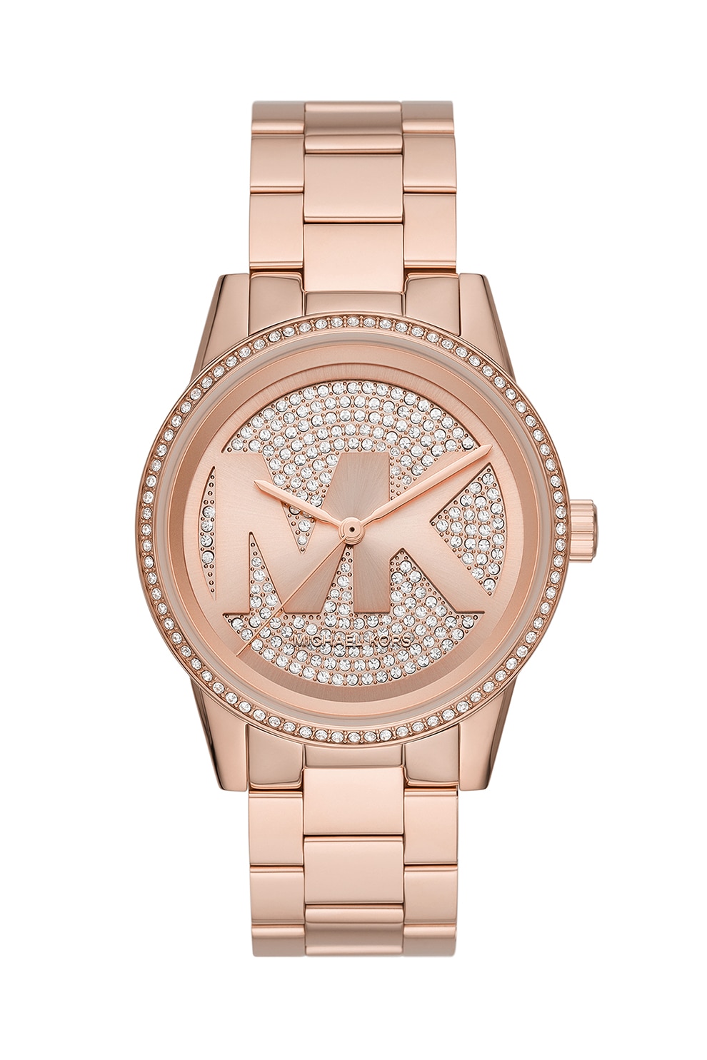 Michael Kors, Ceas de otel inoxidabil cu cristale, Auriu rose