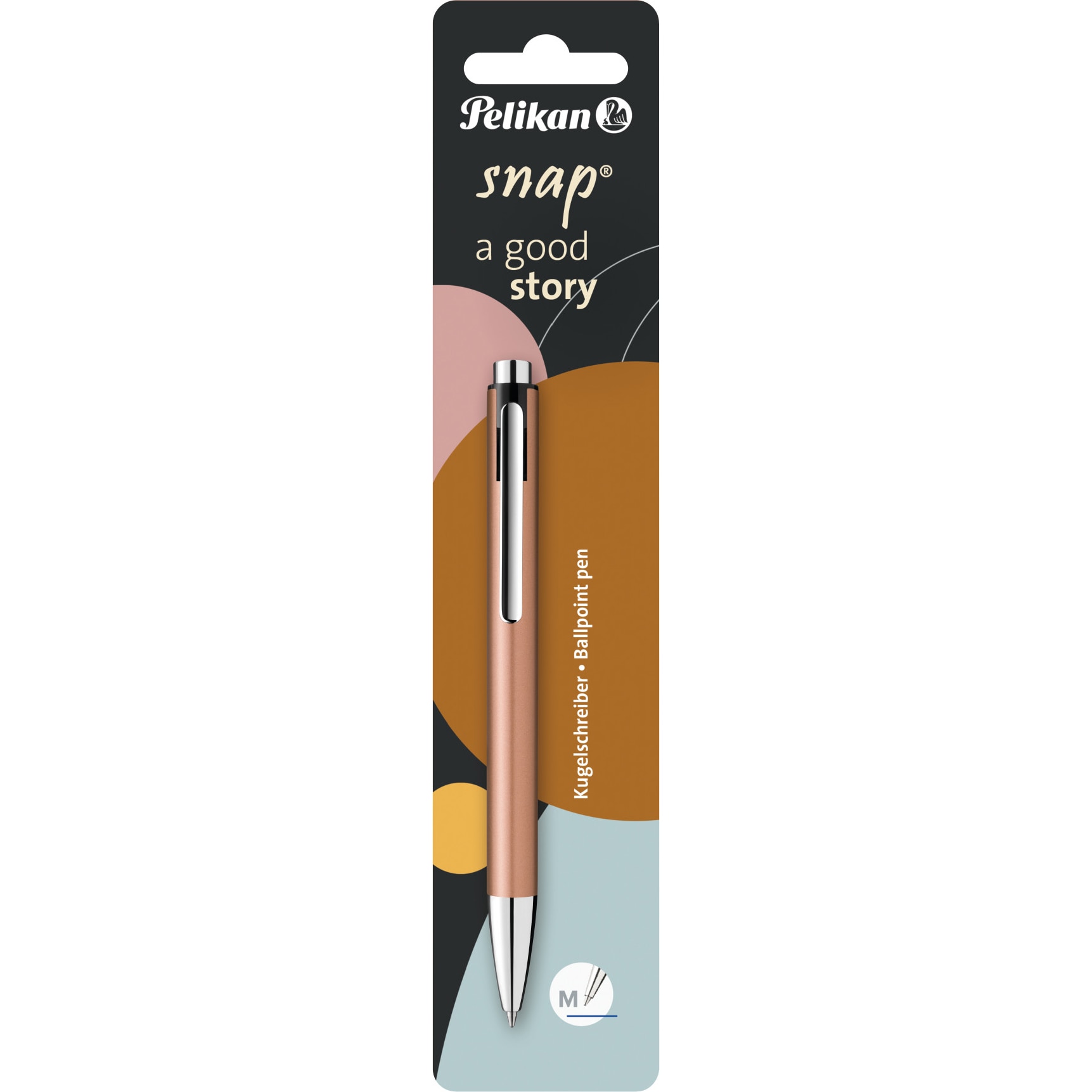 Pix Pelikan Snap K10, corp din metal, blister, Copper