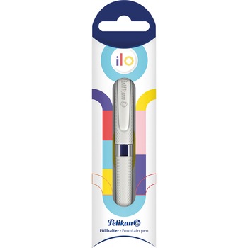 Stilou Pelikan ilo, penita tip M, blister, culoare alb Stilou Pelikan ilo, penita tip M, blister, culoare alb