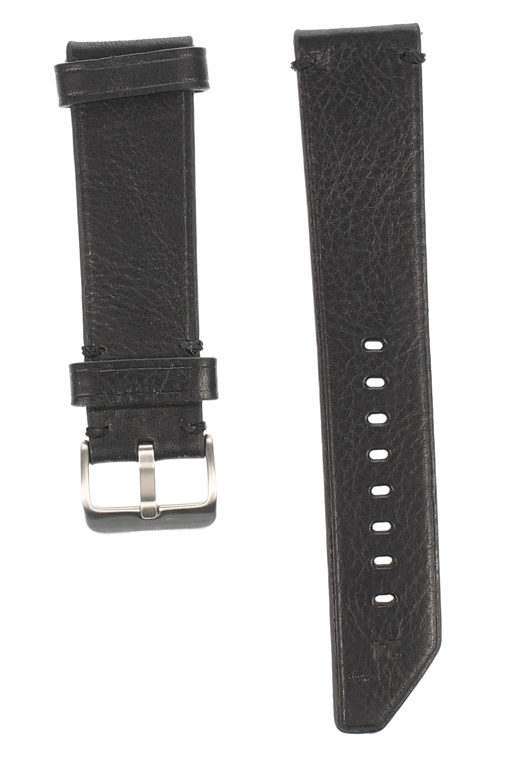 Curea de ceas din piele mata, 22 mm x 22 cm, negru - 609X22N4