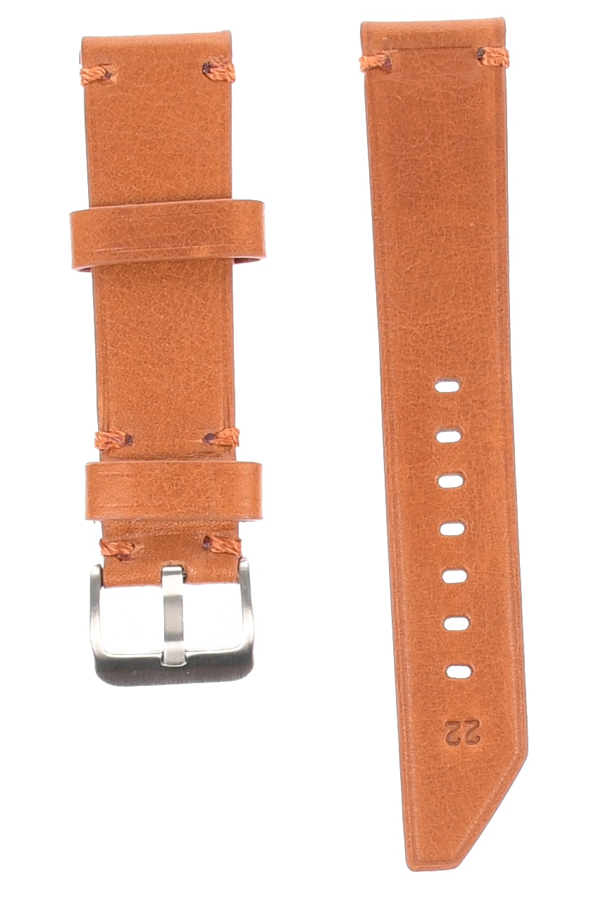 Curea de ceas din piele, 22 mm x 20 cm, maro - 609X22MD4