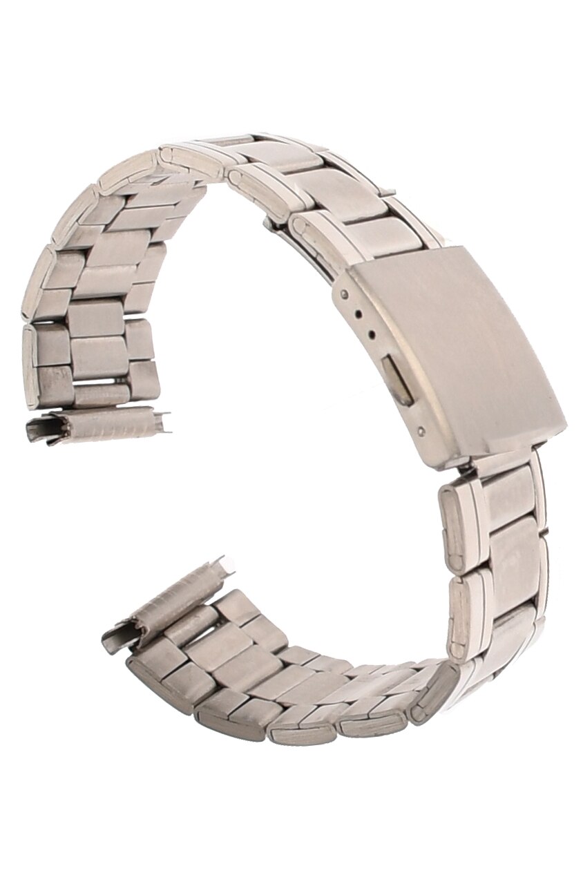 Curea de ceas din metal, 16 mm x 22 cm, argintiu - 604X16SLV