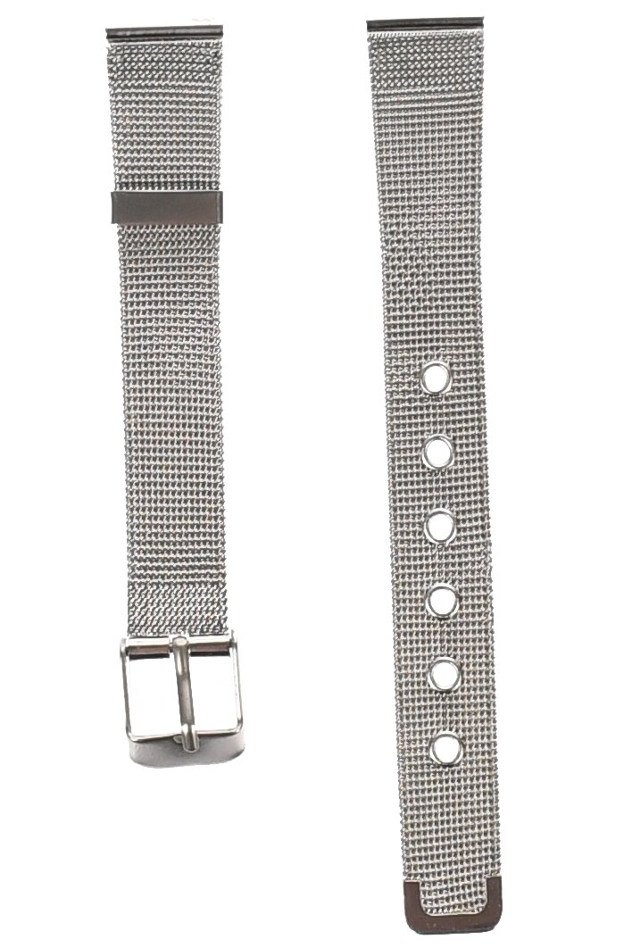 Curea de ceas din metal, 12 mm x 20 cm, argintiu - 603X12SLV