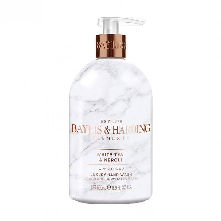 Течен сапун за ръце Baylis & Harding, бял чай и нероли, 500 мл