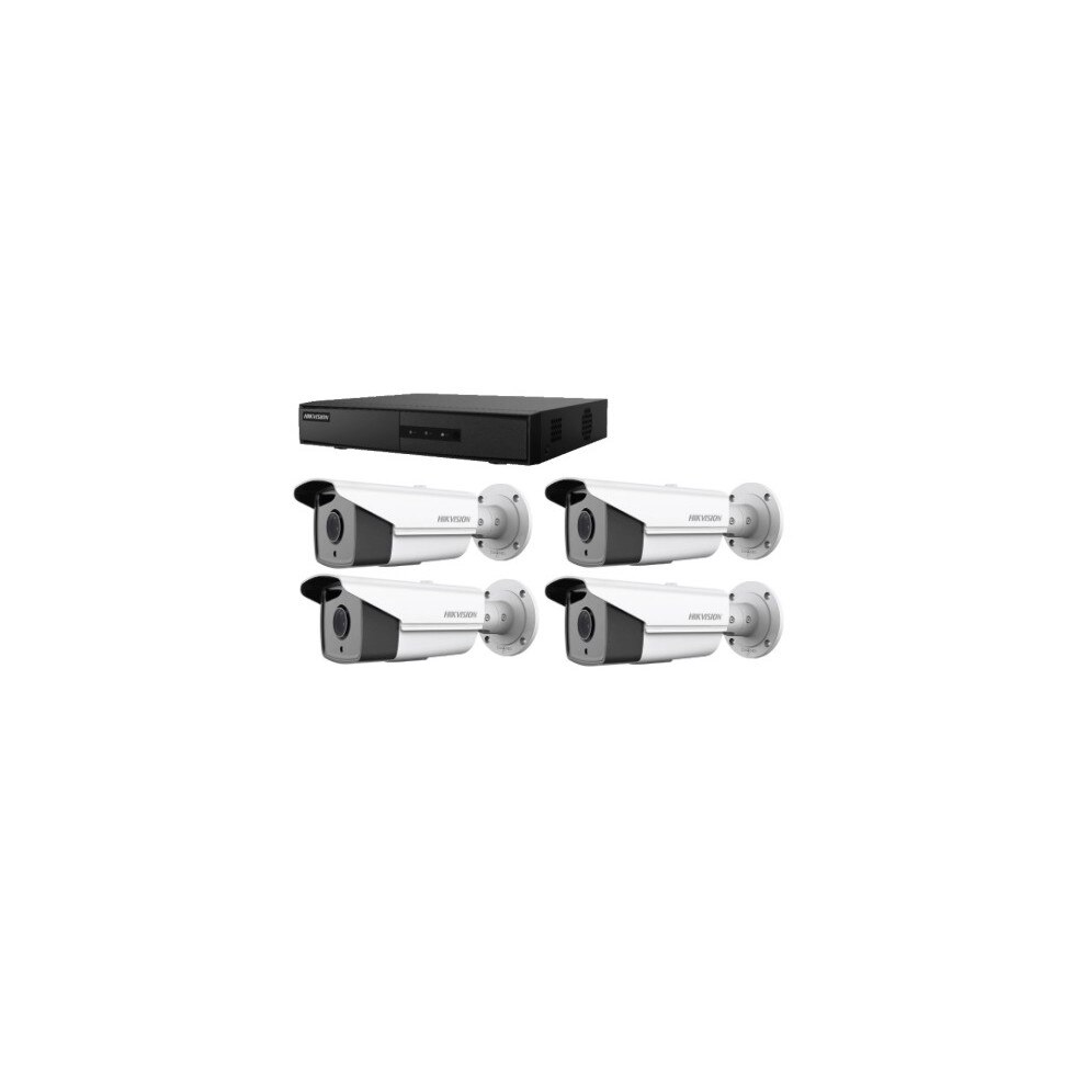 Kit supraveghere video Hikvision 2MP, cu 4 camere 2MP de exterior/interior MK208