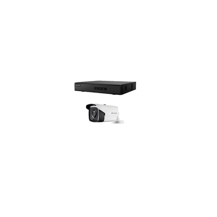 Sistem supraveghere Hikvision 4 camere 2MP Dual Light WL 20m IR 25m DVR 4MP AcuSense cu accesorii incluse HDD 500GB