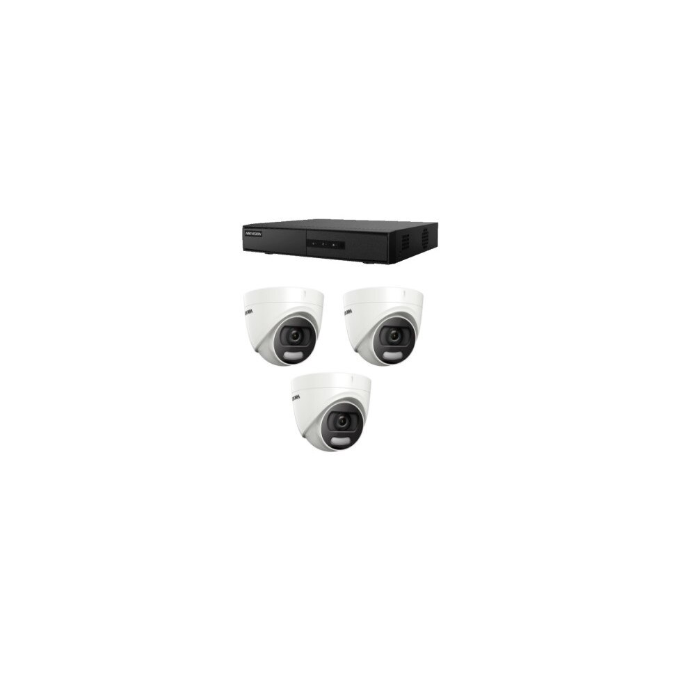 Kit supraveghere video Hikvision 2MP, cu 3 camere 2MP de interior MK219