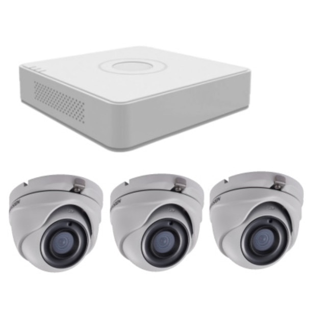 Kit supraveghere video Hikvision 5MP, cu 3 camere 5MP de interior MK277