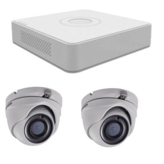 Kit supraveghere video Hikvision 5MP, cu 2 camere 5MP de interior MK276