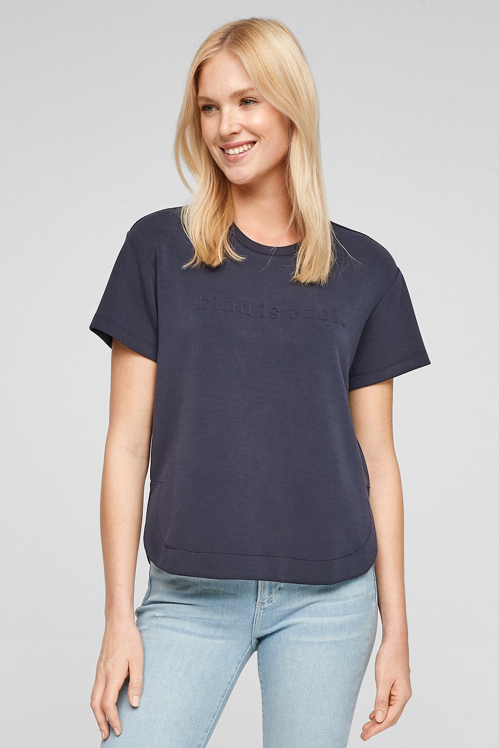 s.Oliver, Tricou din amestec de modal, Bleumarin
