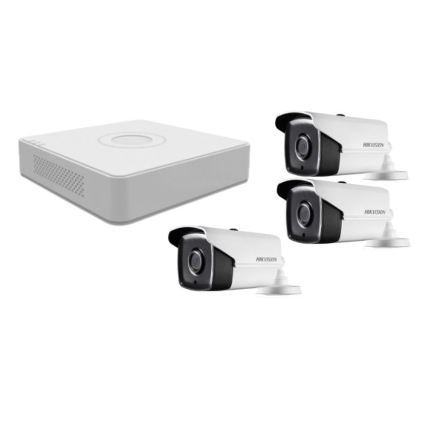 Kit supraveghere video Hikvision 5MP, cu 3 camere 5MP de exterior/interior MK479