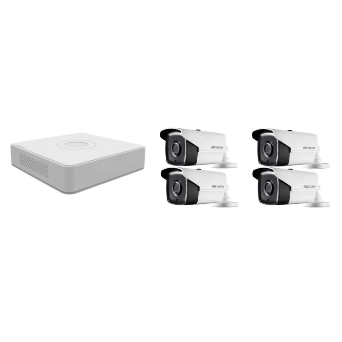 Kit supraveghere video Hikvision 5MP, cu 4 camere 5MP de exterior/interior MK286